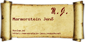 Marmorstein Jenő névjegykártya
